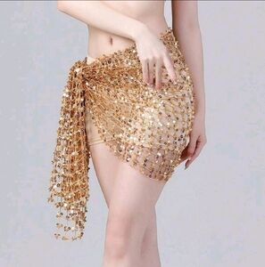 Glittering Gold Swim Sarong